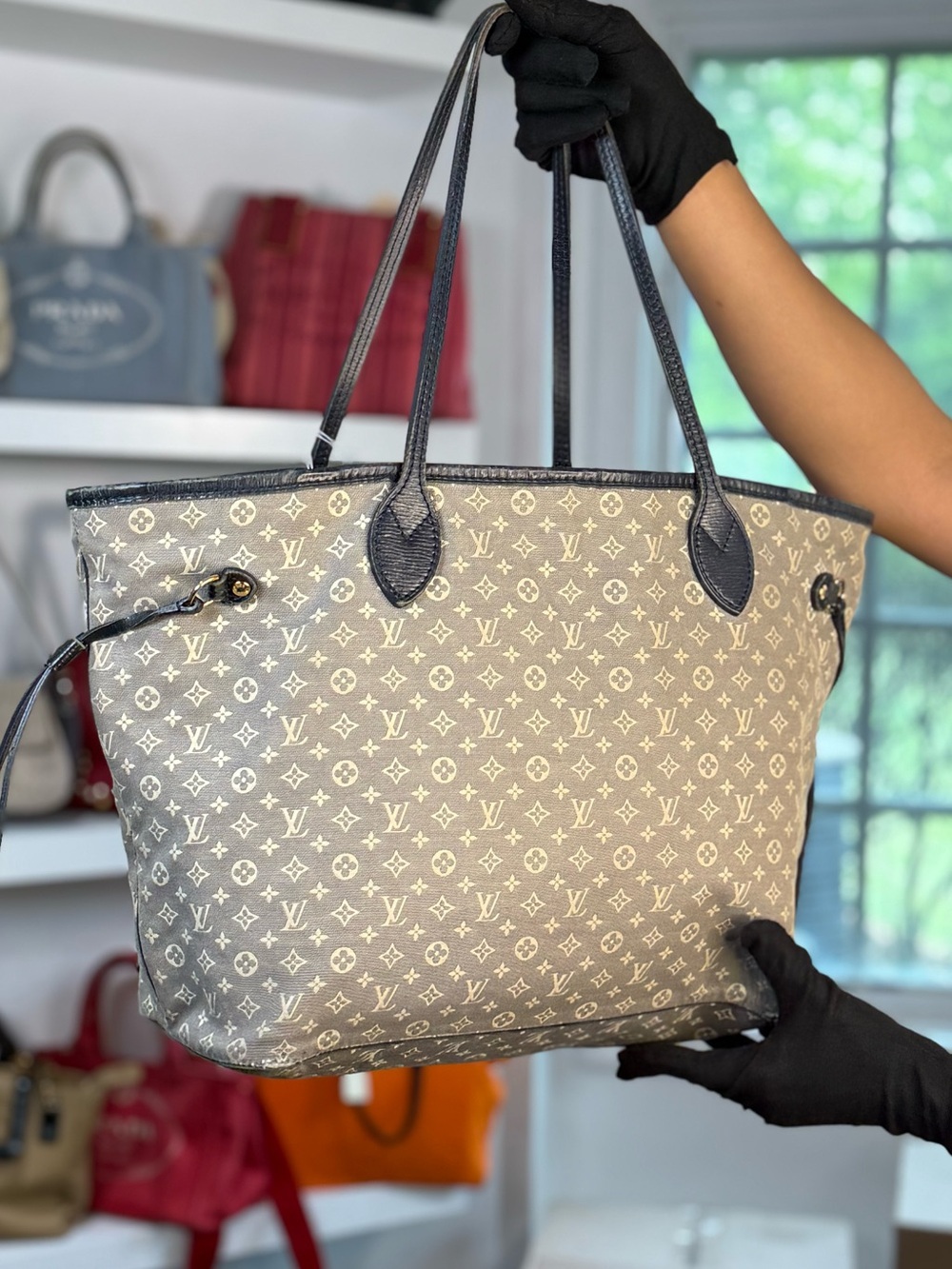 LV DENIM NEVERFULL BAG